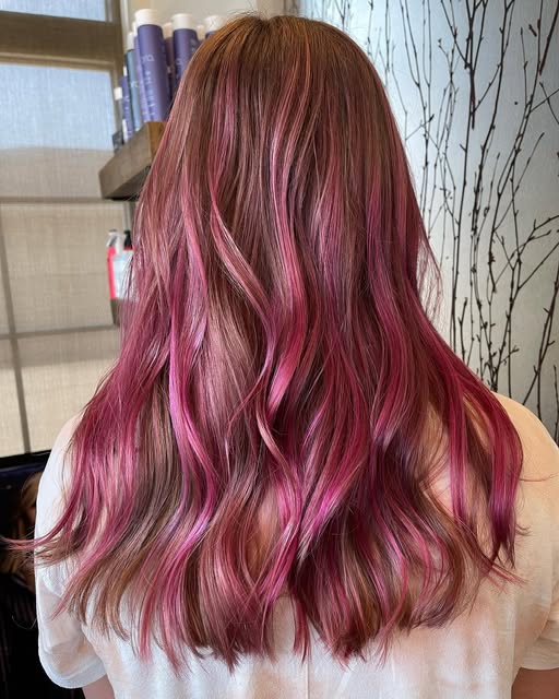 Magenta Ribbon Highlights