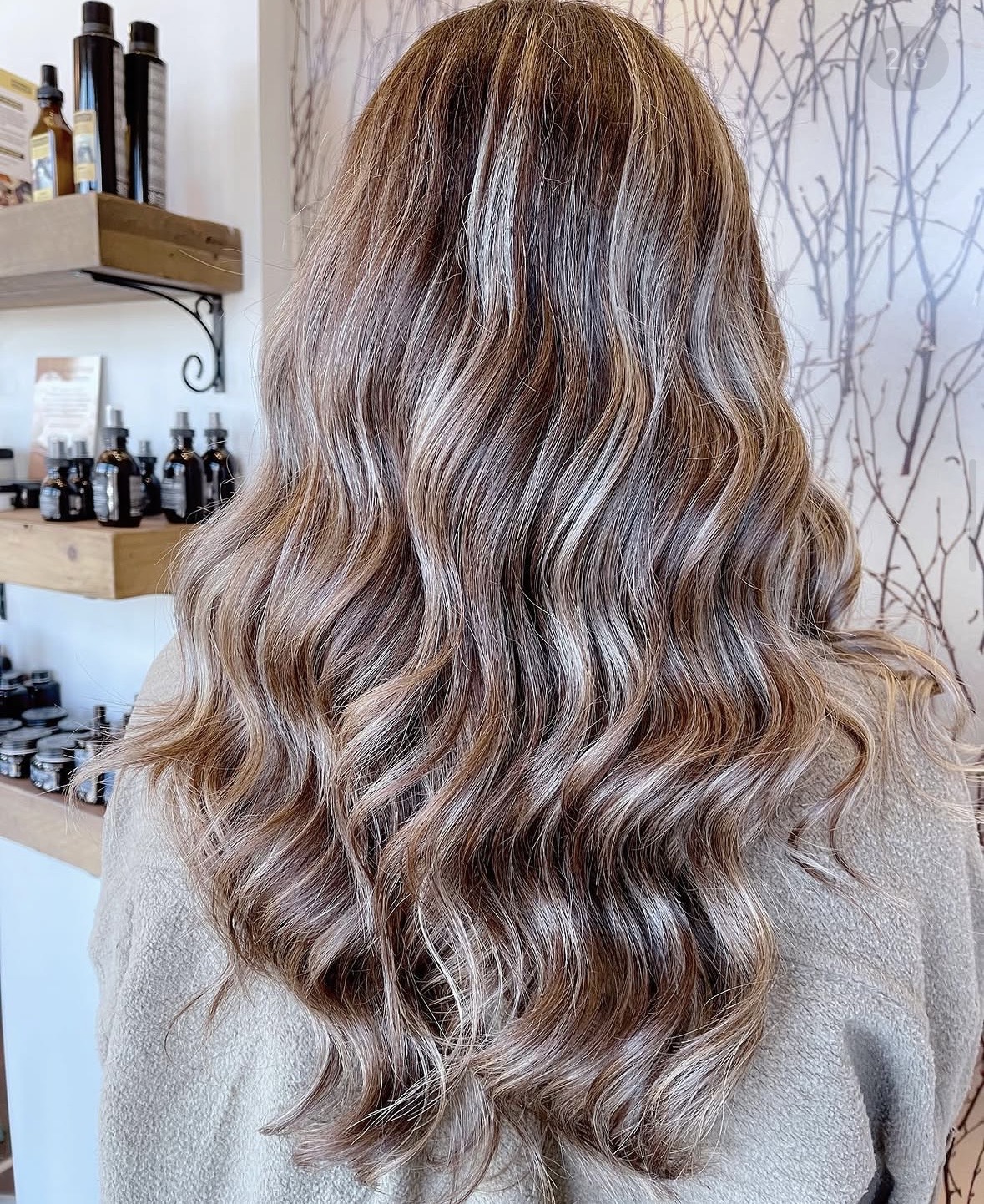 Silver-Kissed Brunette